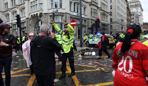 Atropellamiento masivo en celebración del Liverpool