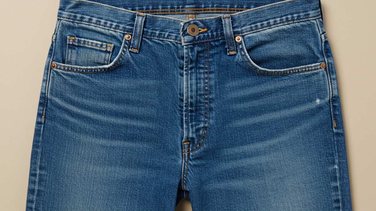 Remaches metálicos en un bluejean