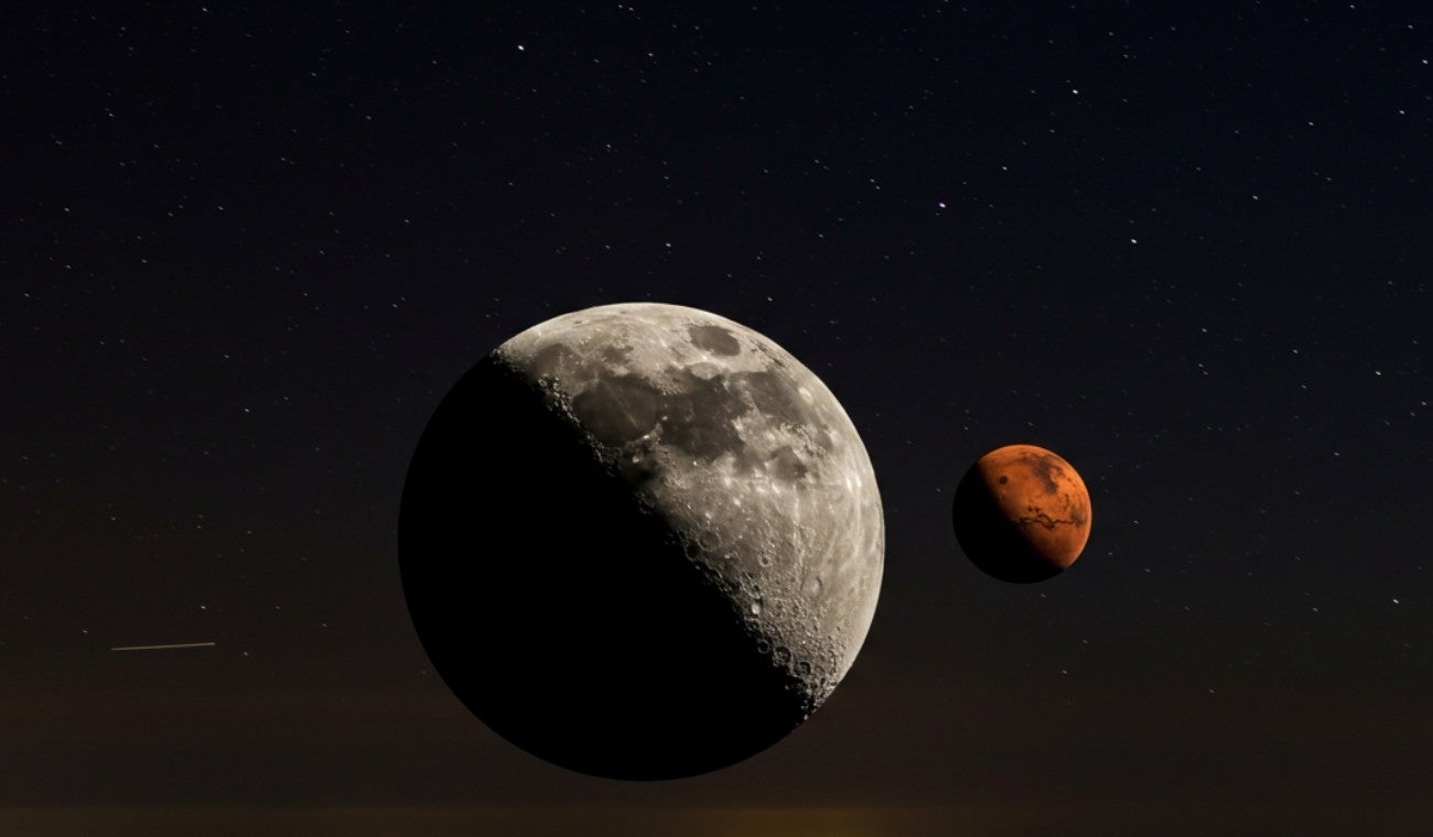 Ocultación lunar de Marte