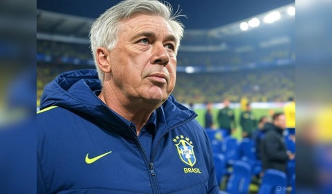 Carlo Ancelotti con la Selección de Brasil