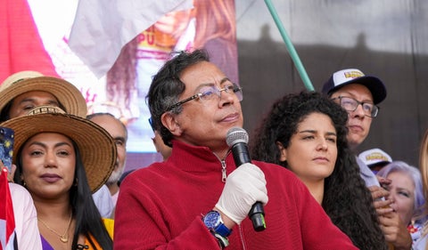 Presidente Gustavo Petro, en Plaza de Bolívar