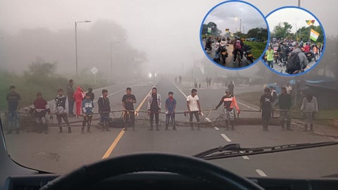 Vía Remolinos bloqueada en Risaralda