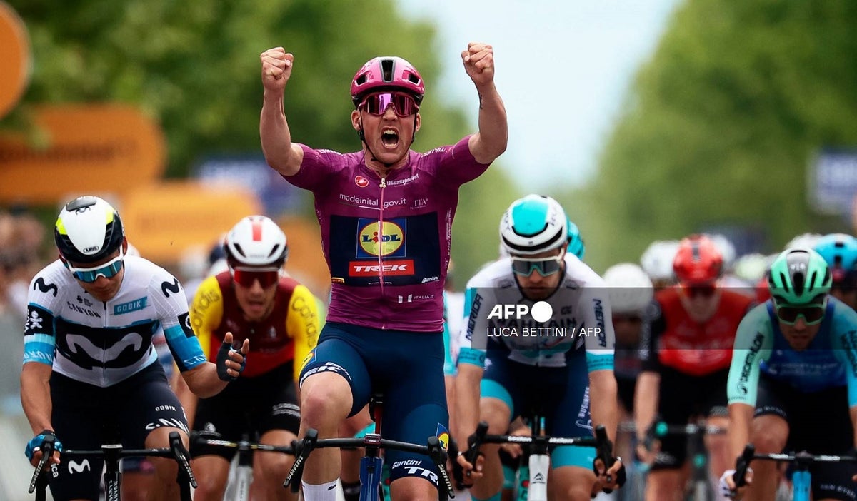 Giro de Italia 2025, etapa 3; Mads Pedersen