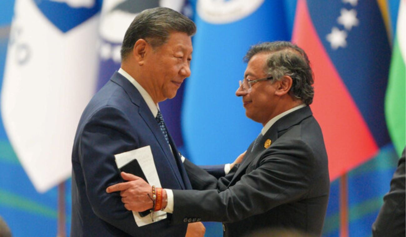 Gustavo Petro y Xi Jinping
