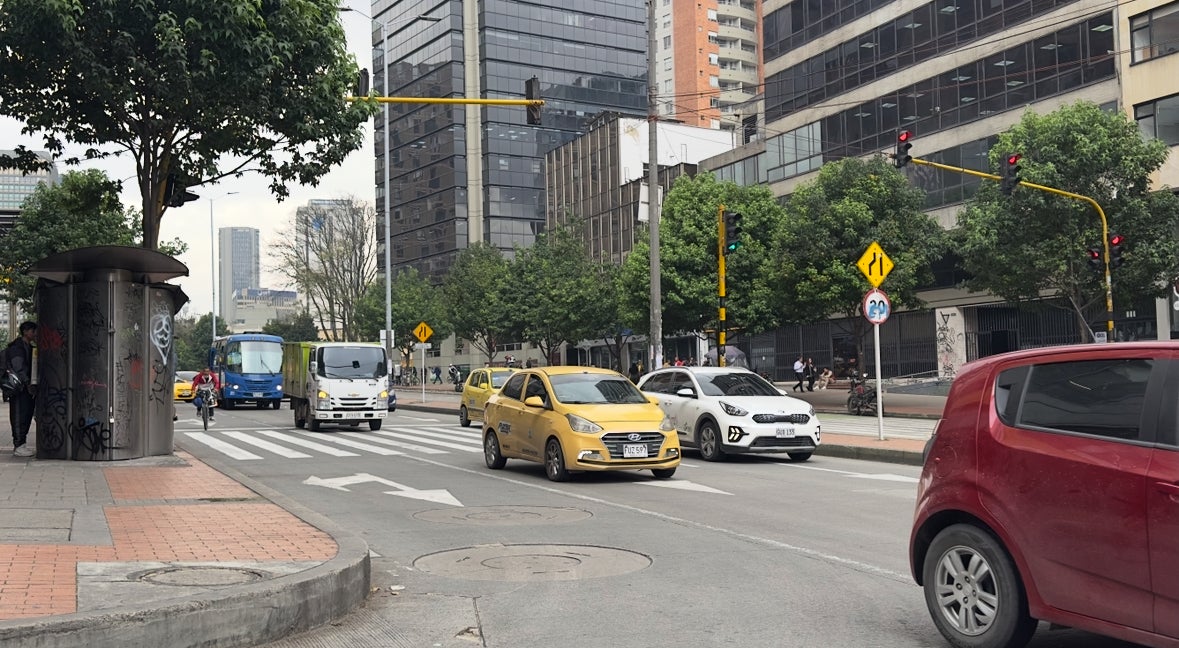 Carril de la carrera séptima en Bogotá