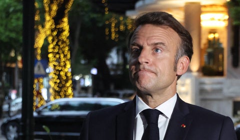 Emmanuel Macron, en Hanói, tras incidente con su esposa