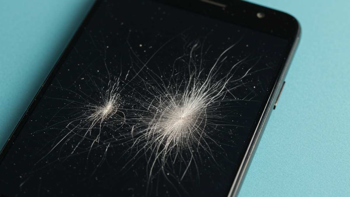 Celular con la pantalla rayada