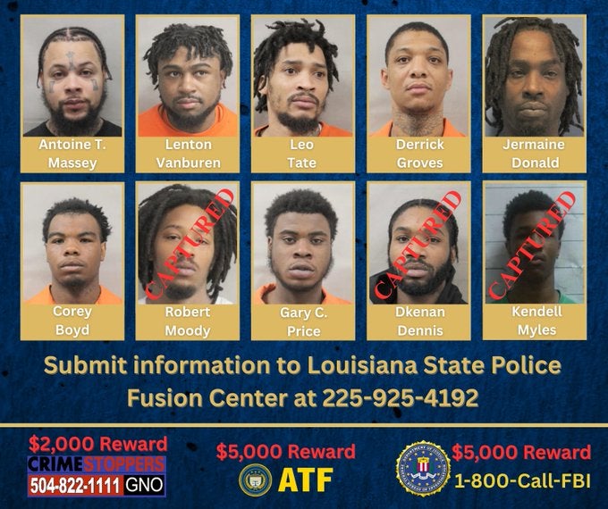 Presos fugados en Nueva Orleans