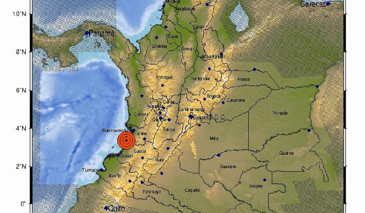 Temblor en Colombia el 22 de mayo de 2025