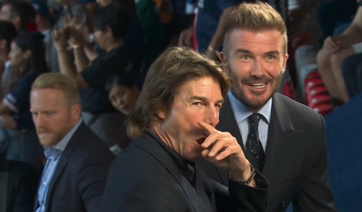 Tom Cruise y David Beckham causaron furor en la final de la Champions League 2025