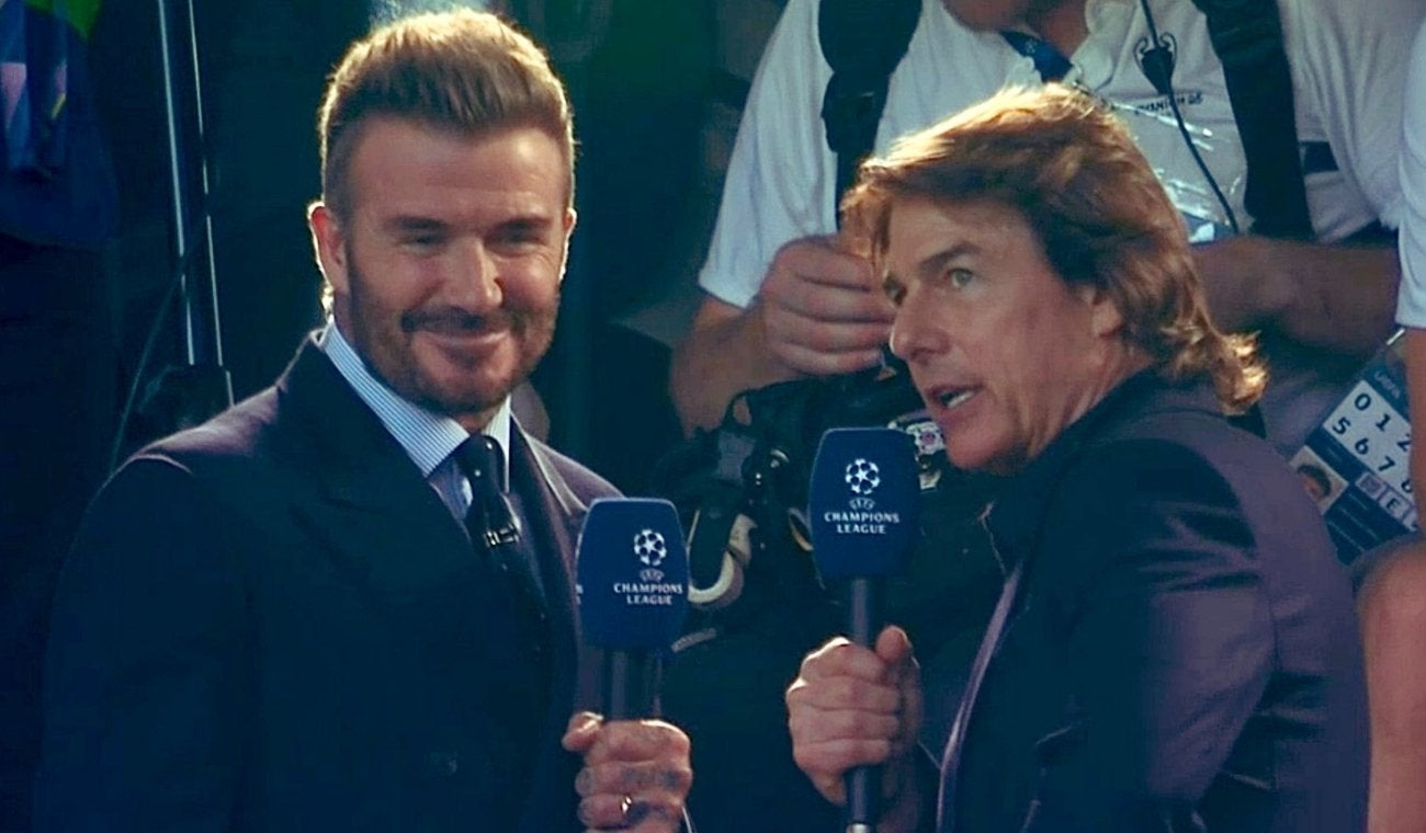 TOM CRUISE y Beckham brillan en la final de la CHAMPIONS
