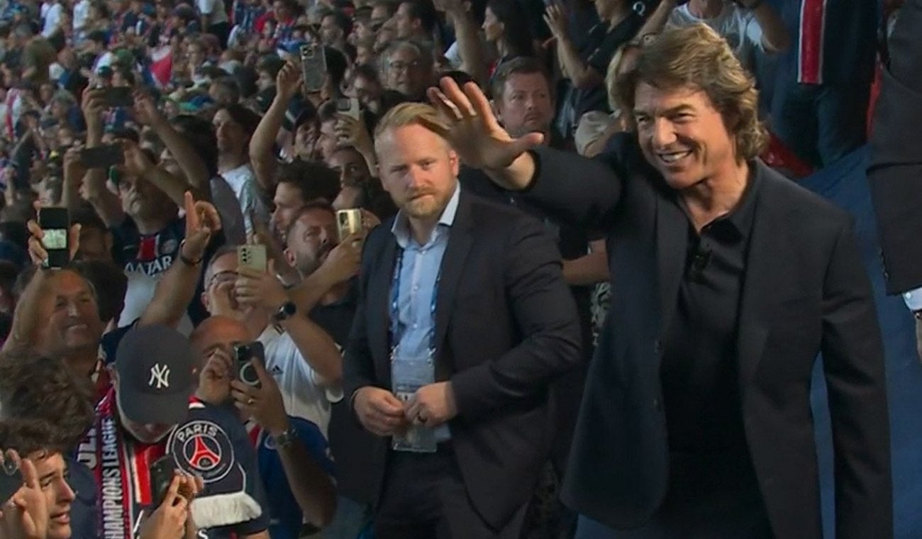 Tom Cruise y David Beckham causaron furor en la final de la Champions League 2025