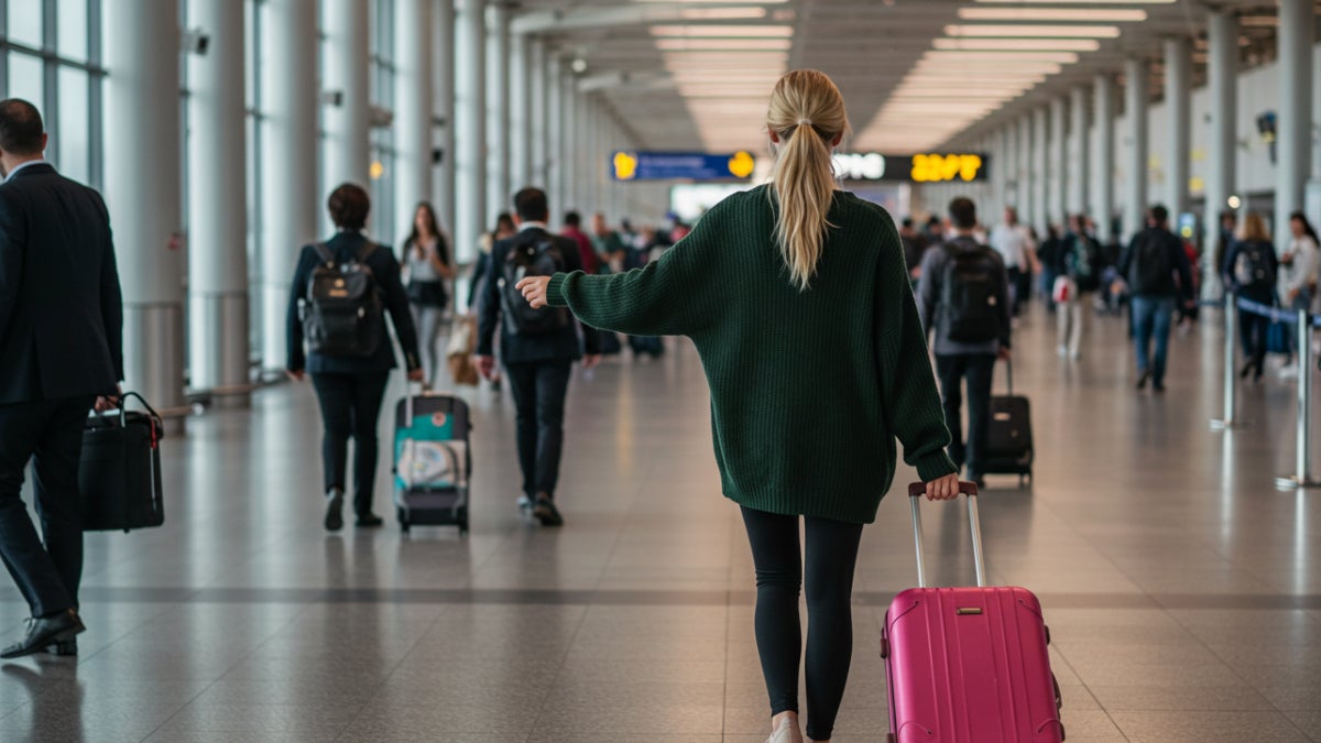 Viajero en el aeropuerto