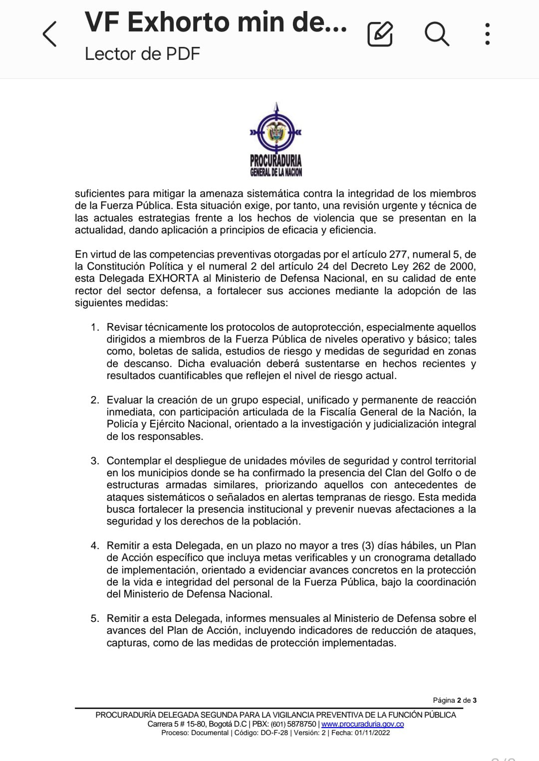 Procuraduría General de la Nación