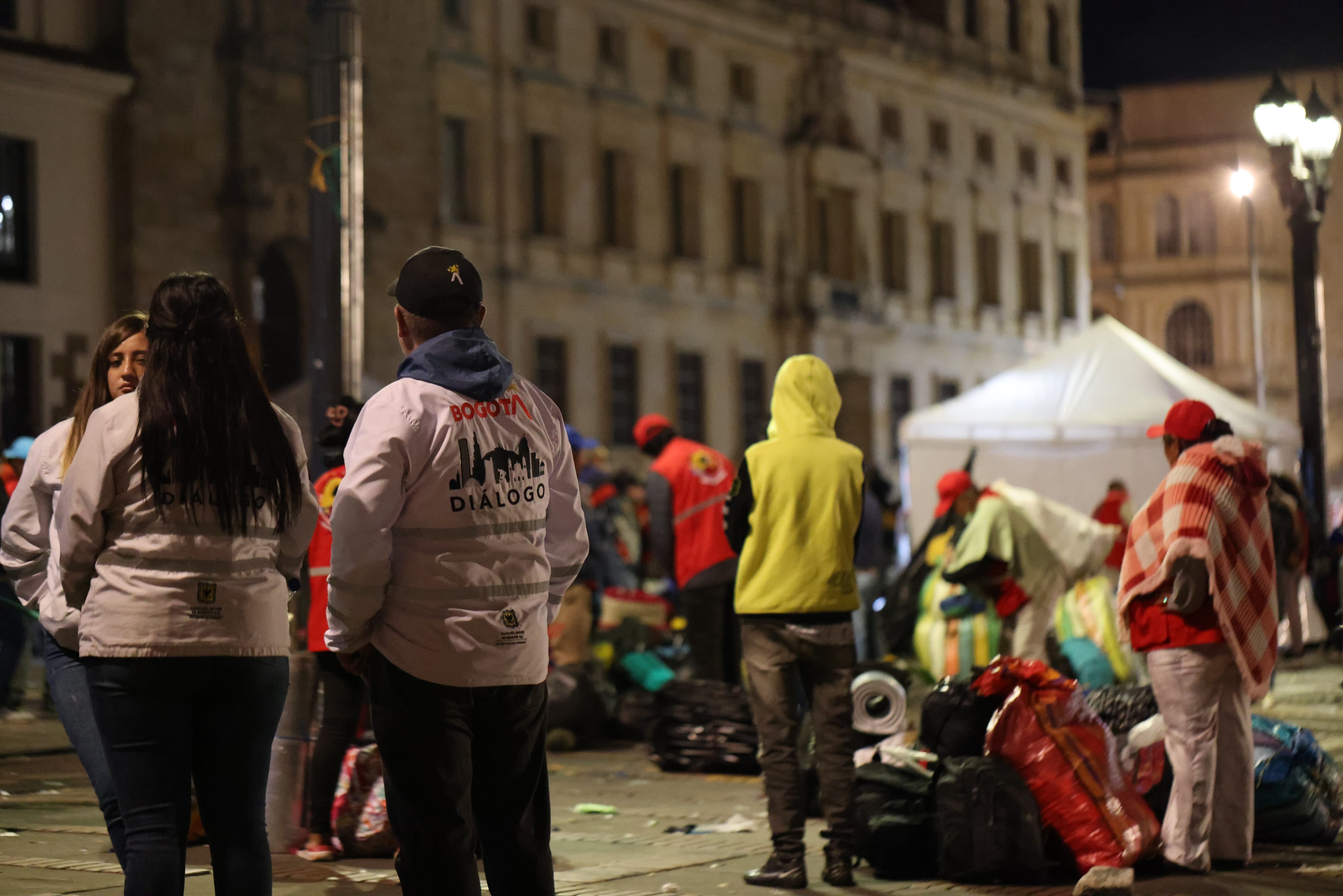 Campesinos en la Plaza Bolívar
