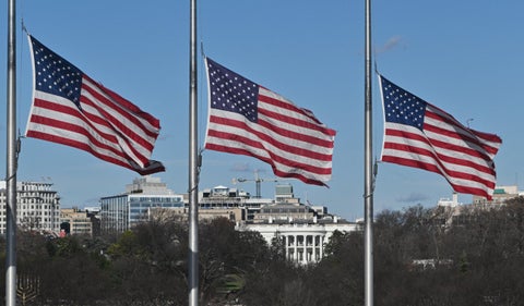 Bandera de Estados Unidos, Casa Blanca