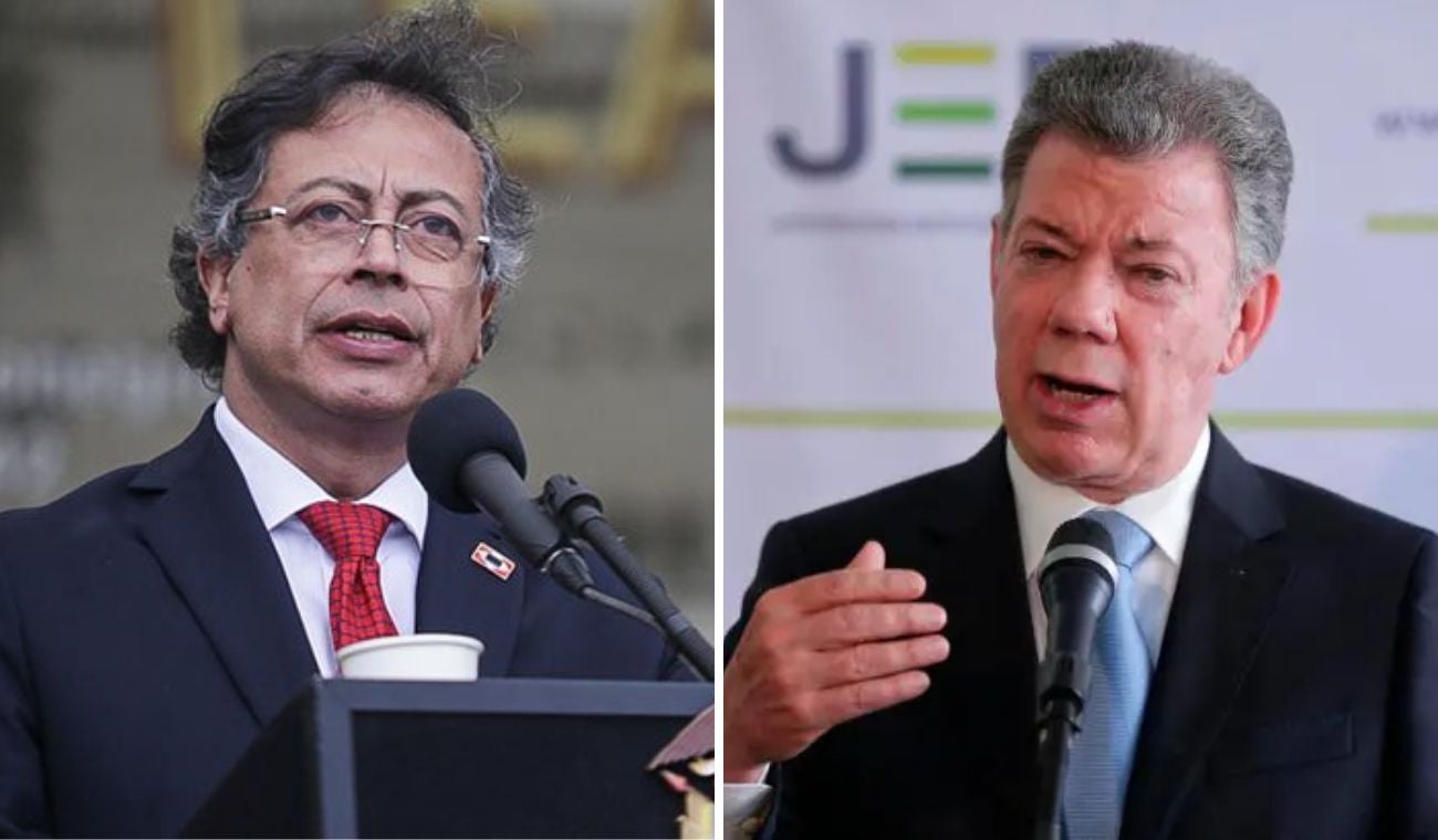 Gustavo Petro y Juan Manuel Santos