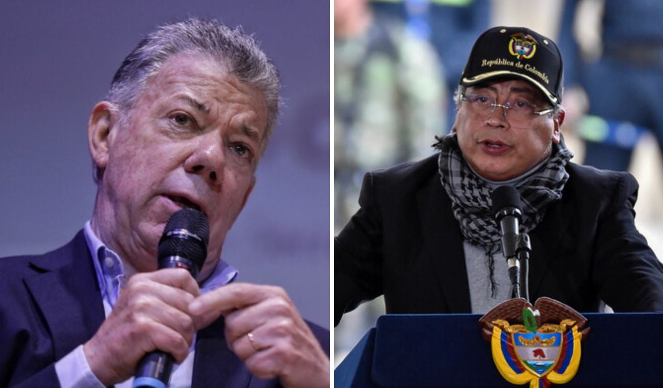Juan Manuel Santos y Gustavo Petro