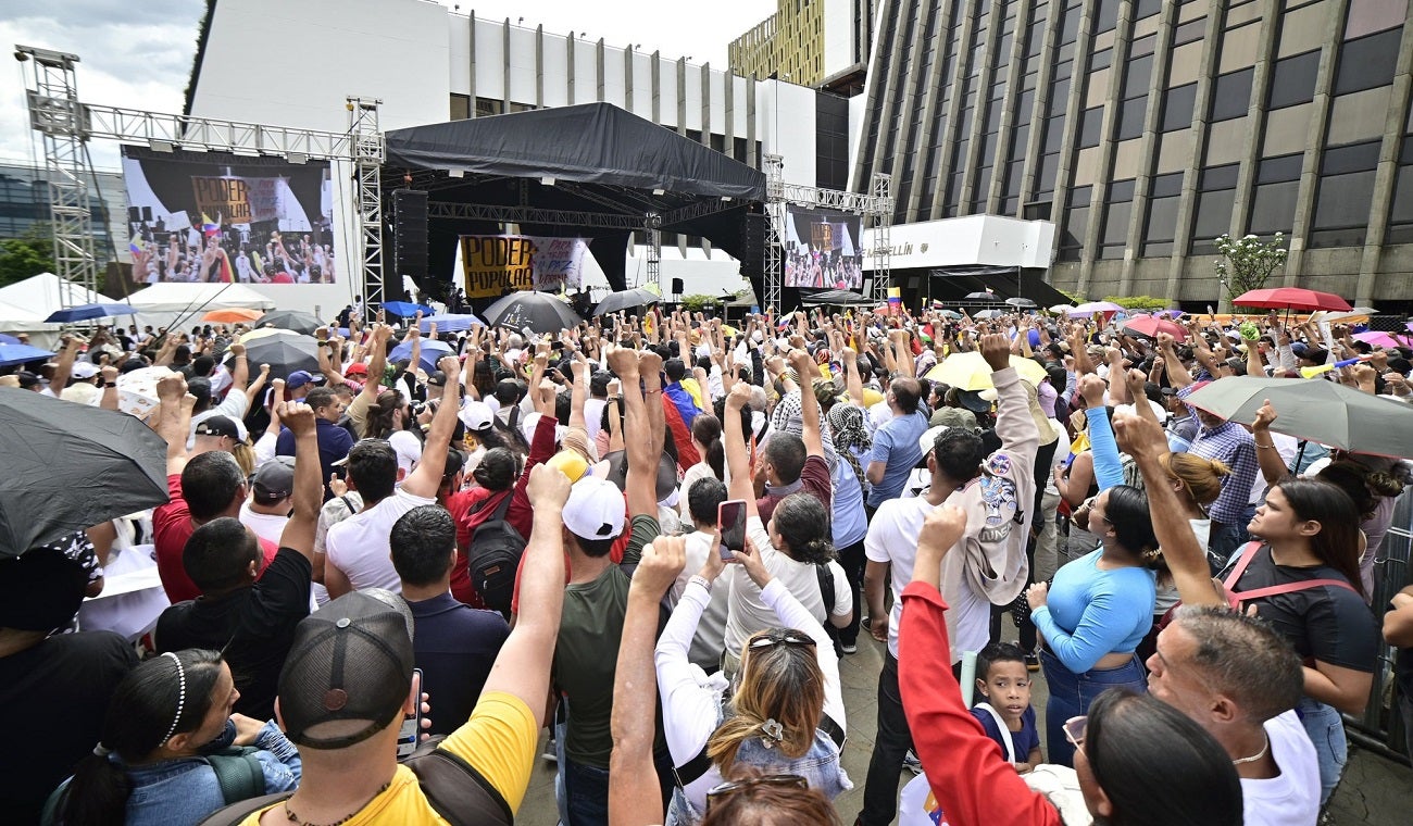 La Alpujarra, en Medellín, durante acto del presidente Petro