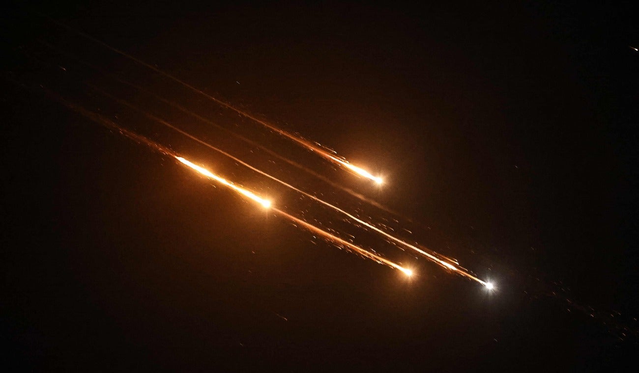 Misiles iraníes disparados hacia Israel