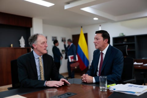 Reunión clave del registrador con representante en Colombia del Alto Comisionado de la ONU para los DD. HH.
