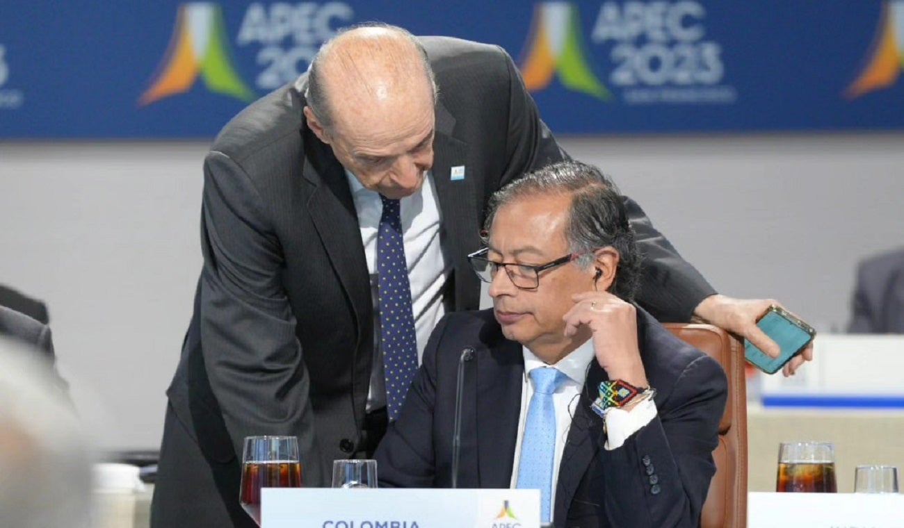 Álvaro Leyva y el presidente Petro