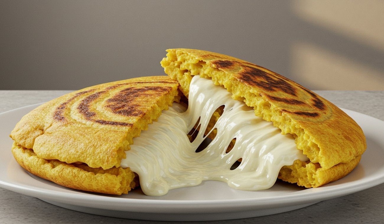 Receta de AREPAS de PLÁTANO maduro RELLENAS de queso