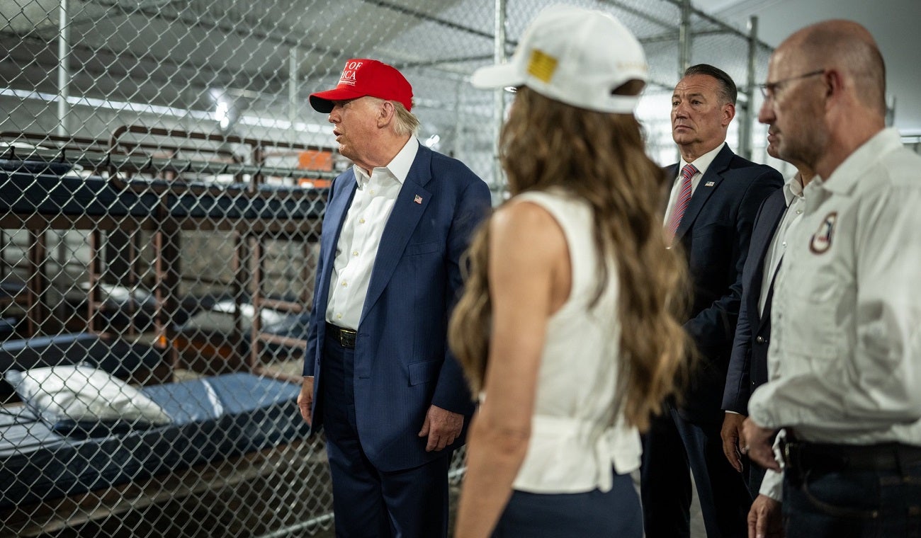 Donald Trump, en el 'Alligator Alcatraz'