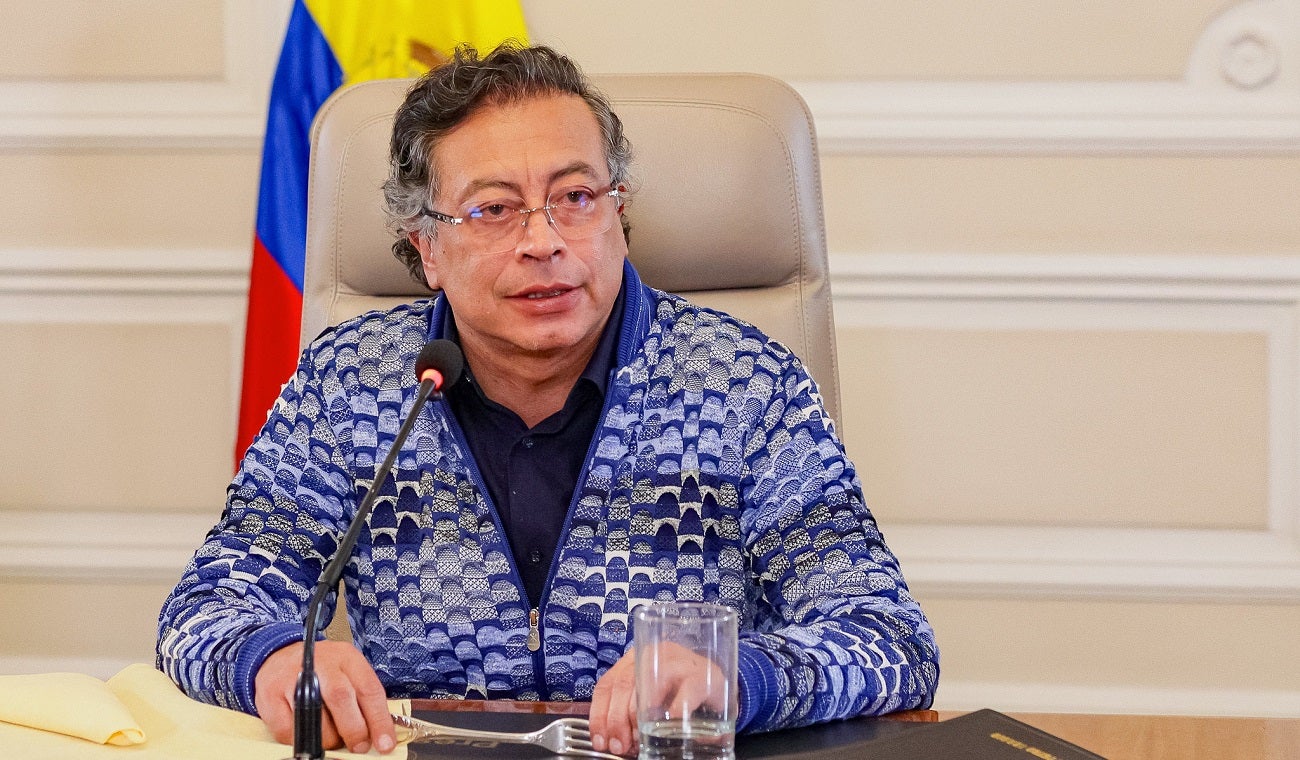El presidente Gustavo Petro, en la Casa de Nariño