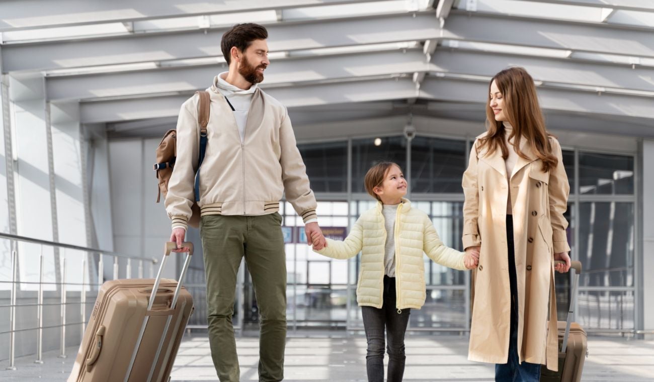Familia aeropuerto