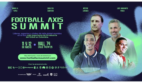 Grandes figuras del fútbol mundial llegan a Colombia con el Football Axis Summit