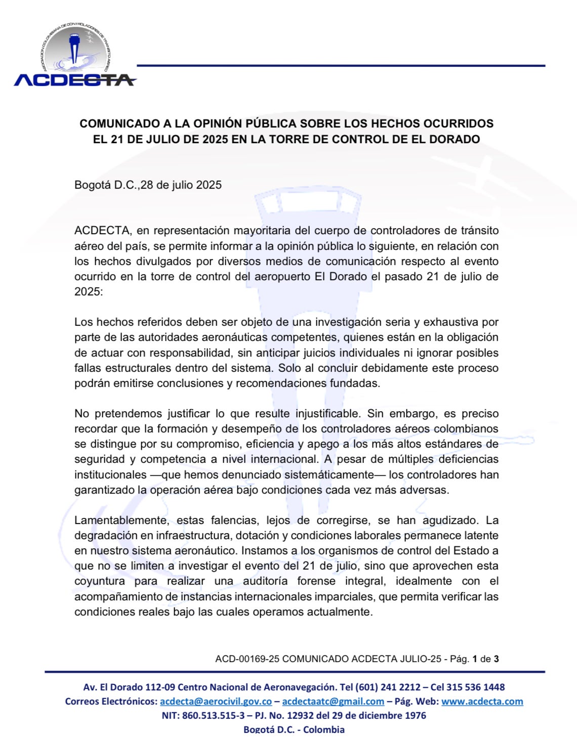 Piden investigar incidente en EL DORADO con rigurosidad