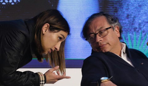 Laura Sarabia y Gustavo Petro