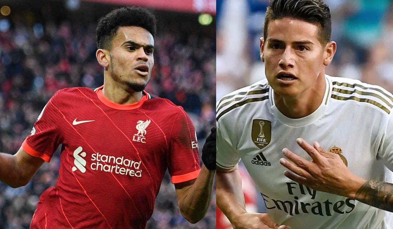 Luis Díaz y James Rodríguez