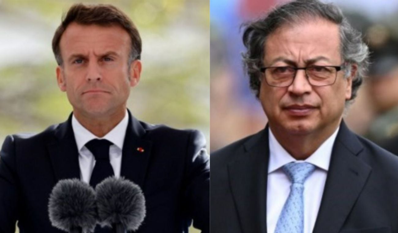 Emmanuel Macron y Gustavo Petro