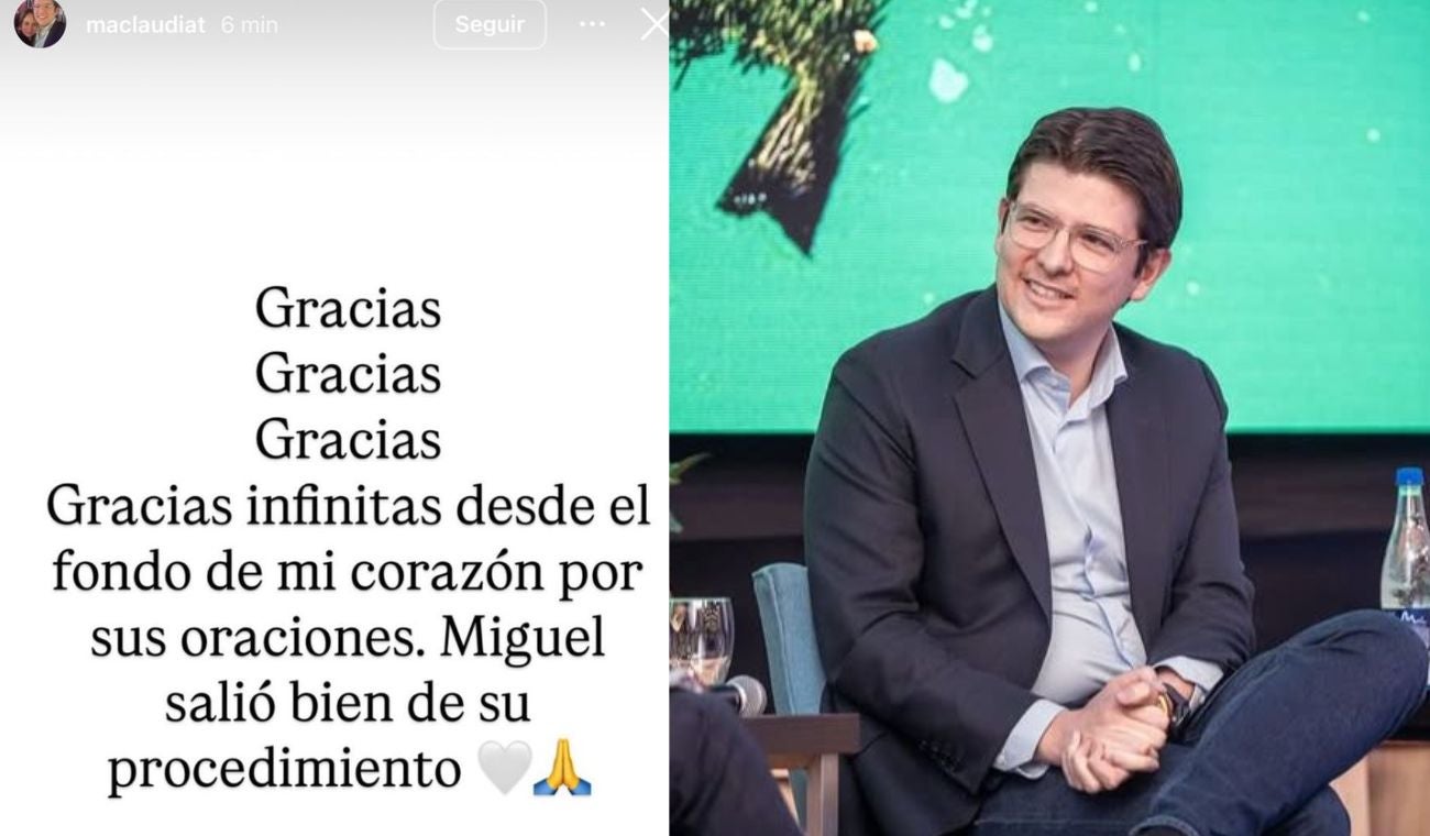 Esposa de MIGUEL URIBE: “Salió BIEN del procedimiento”