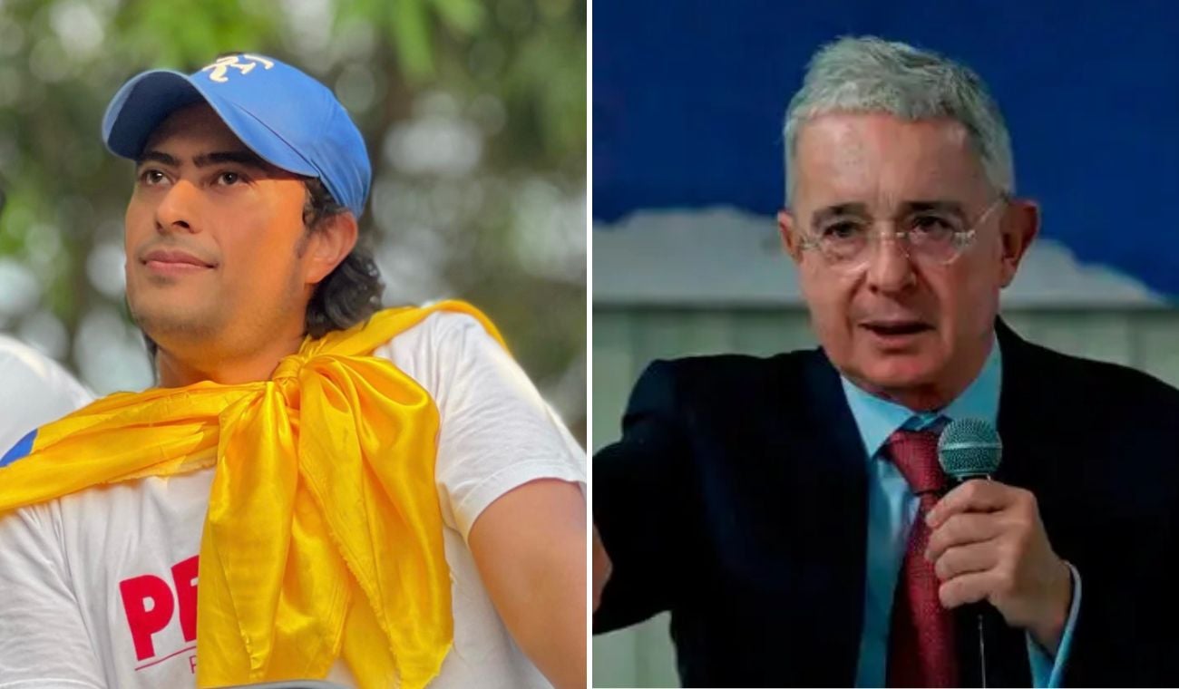 Nicolás Petro y Álvaro Uribe