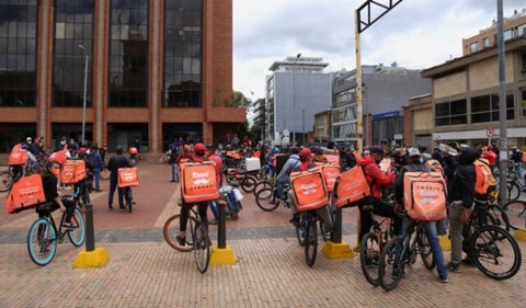 Repartidores de plataformas digitales