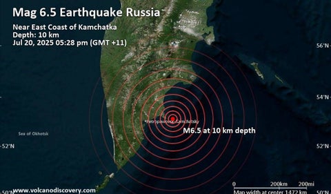 Un fuerte terremoto de 7,4 sacude la región oriental de Rusia y provoca alerta de tsunami
