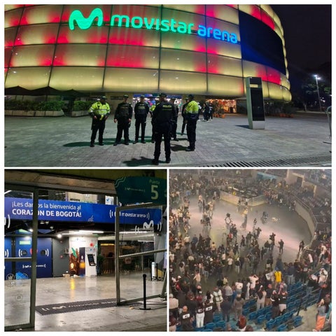 Una batalla campal se vivió en el Movistar Arena, en medio del concierto de Damas Gratis.
