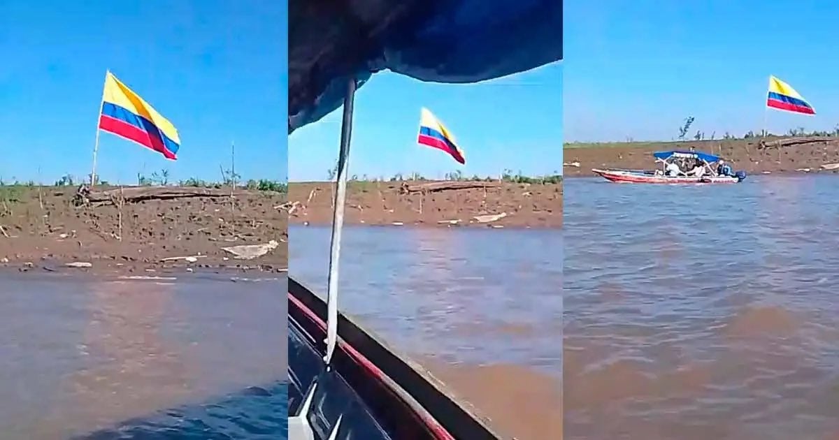 Bandera de Colombia en la isla de Santa Rosa