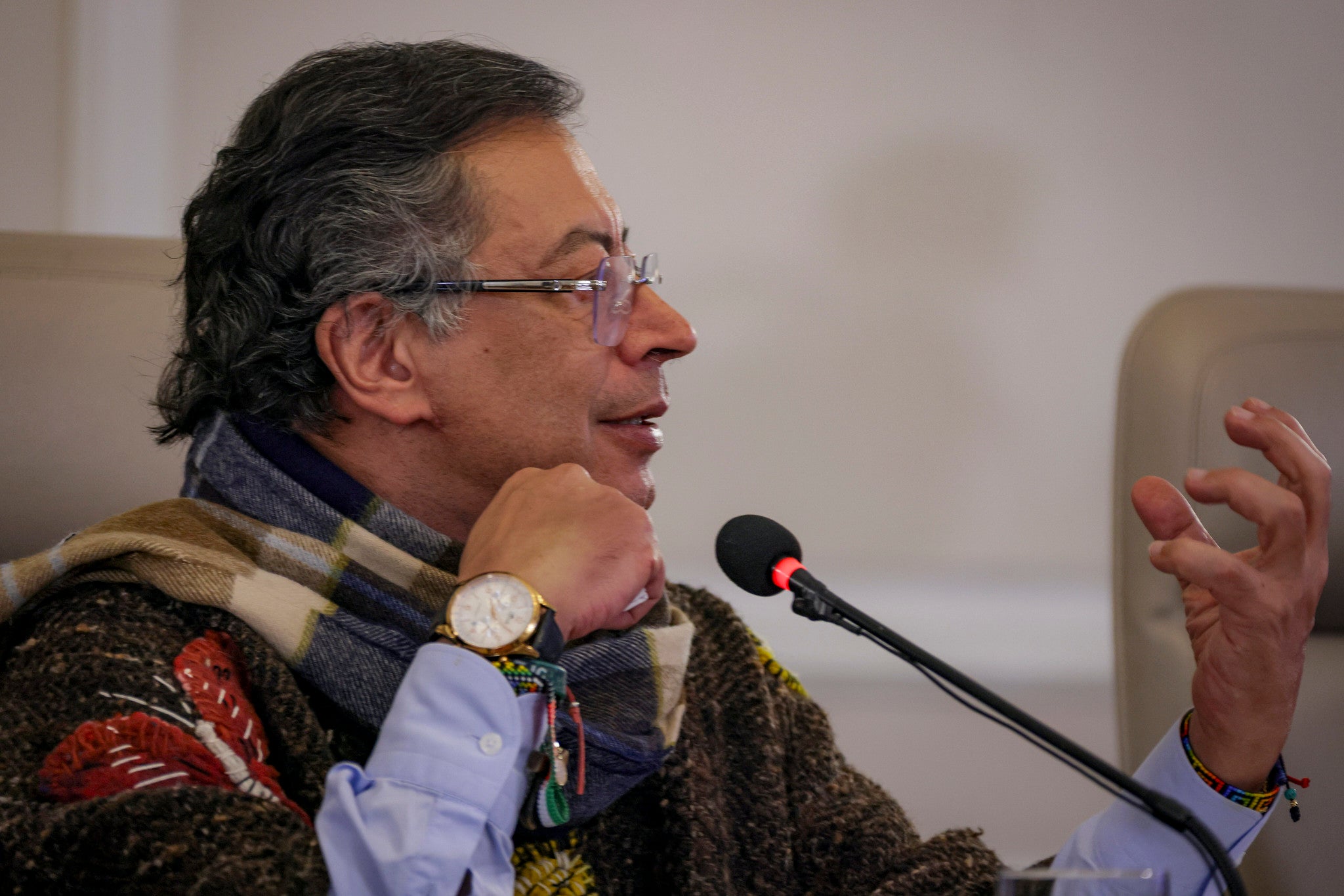 Presidente Gustavo Petro en consejo de ministros.