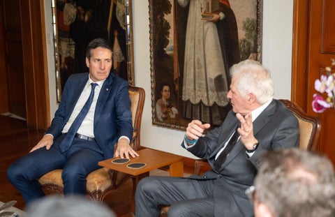 Senador Bernie Moreno y Miguel Uribe Londoño.