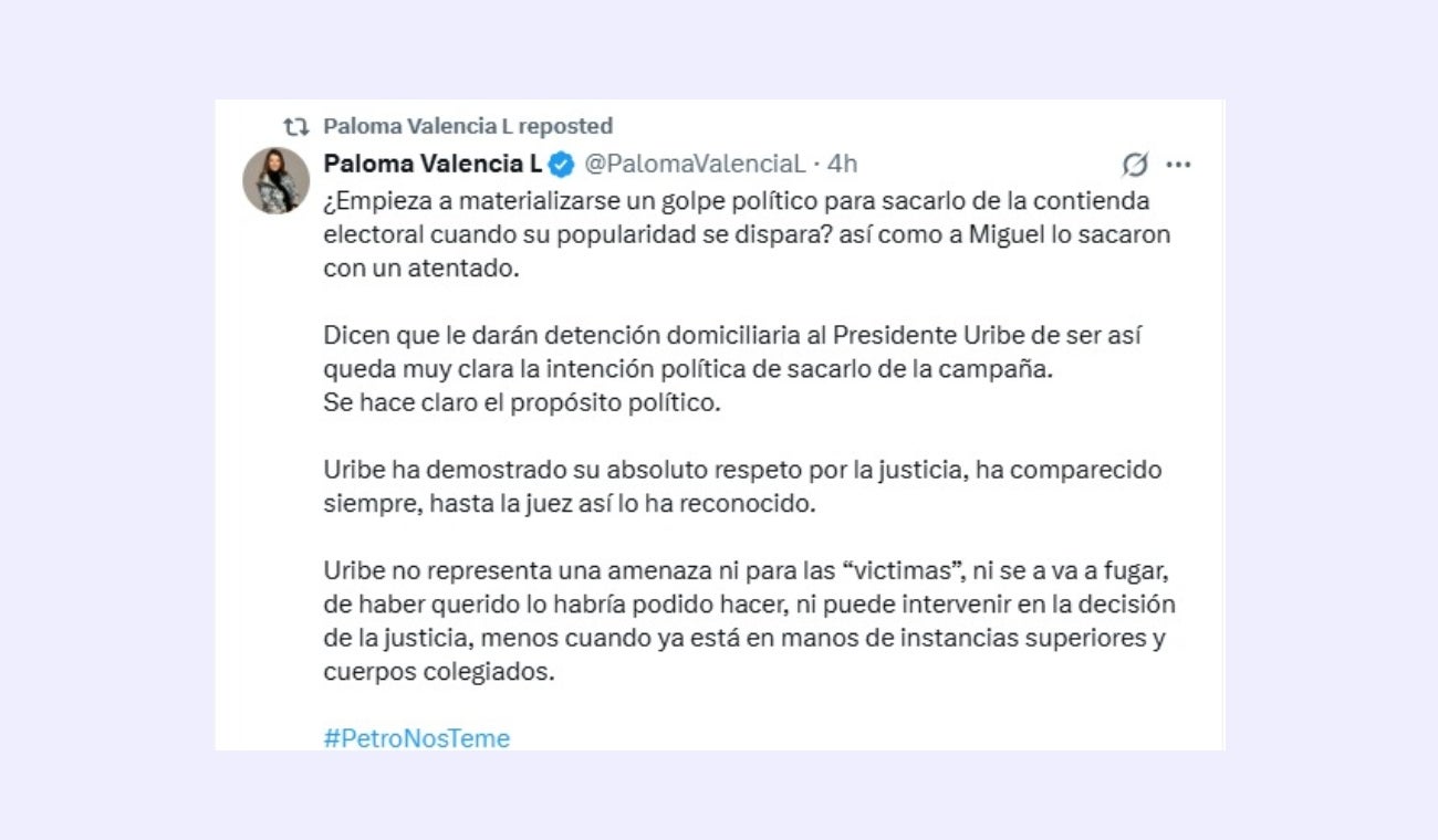 Trino de Paloma Valencia