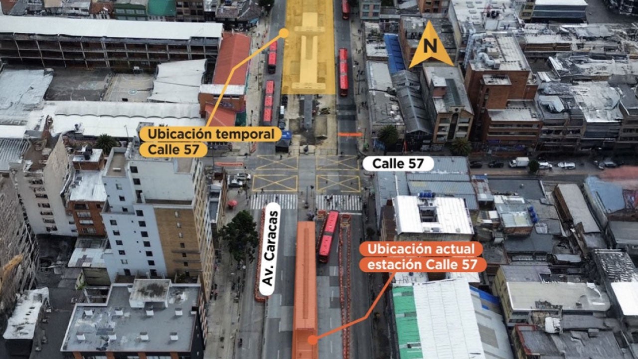 Pensando en la movilidad de los usuarios del Sistema, desde el 9 de agosto, se habilitará la estación temporal de TransMilenio Calle 57