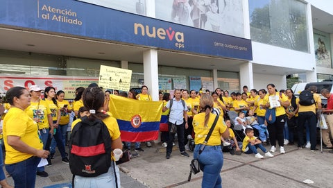 Protesta ante Nueva EPS en Cúcuta