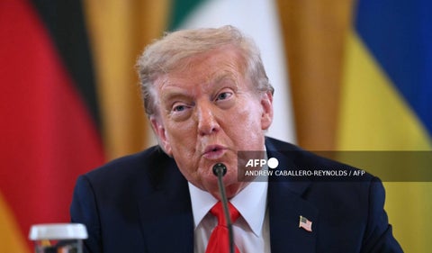 Donald Trump en su encuentro con Zelenski