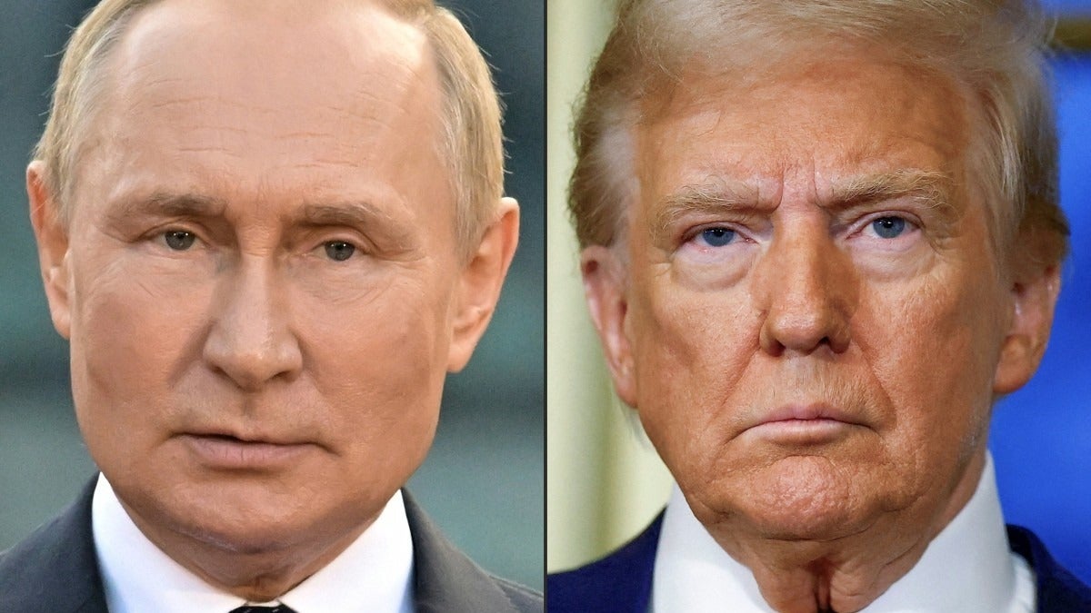 Vladímir Putin, presidente de Rusia (izq) y Donald Trump, presidente de EE. UU.