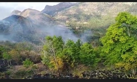 Los fuertes vientos han dificultados las labores de las autoridades pera controlarlo