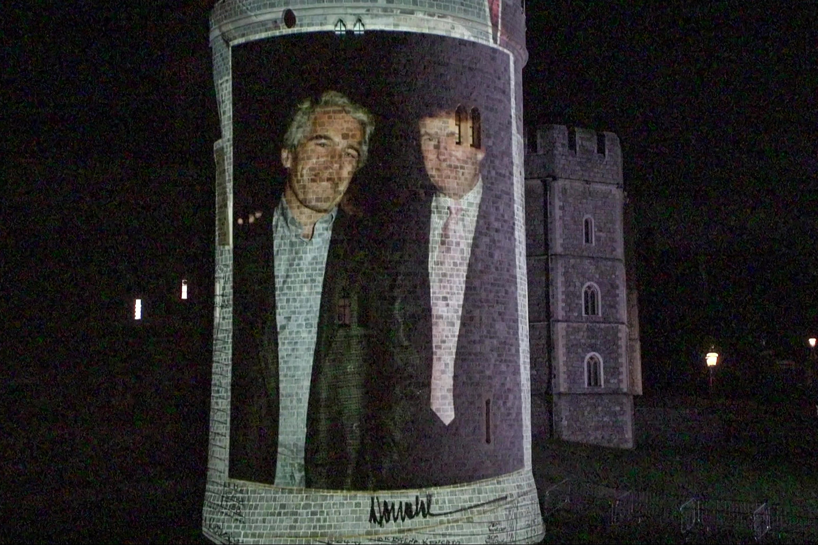 Imágenes de Donald Trump y Jeffrey Epstein en el castillo de Windsor
